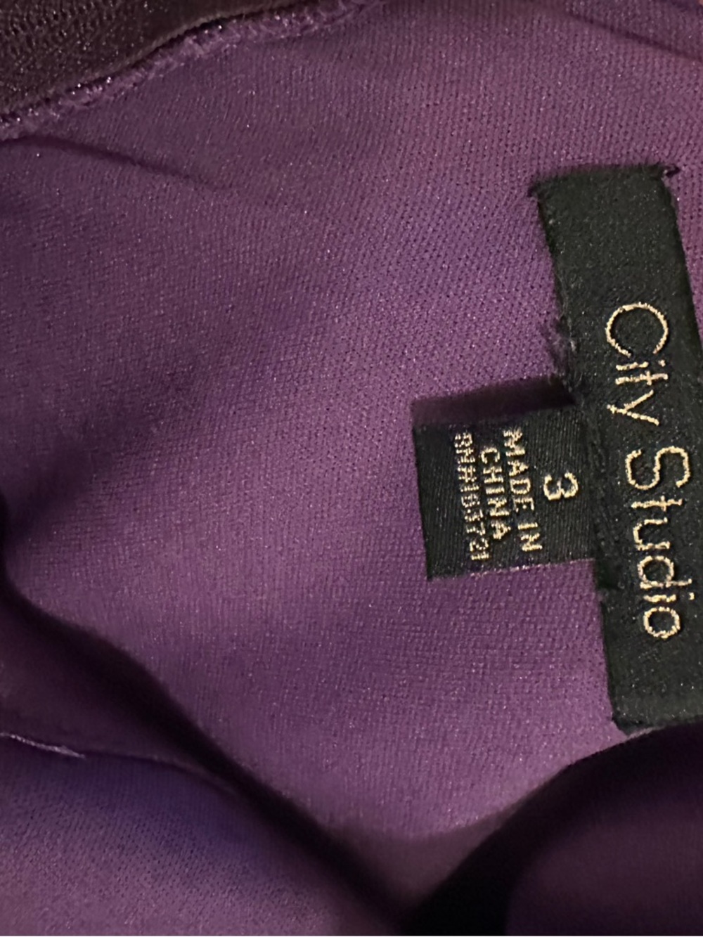 City Studio Purple Glitter Mini Dress - Picture 3 of 7